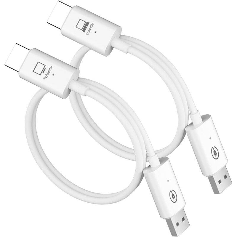 White - Measy AM18051 Wireless HD Extender Kit 1080P@60Hz Screen Mirroring Dual Band 2.4G 5G WiFi 50