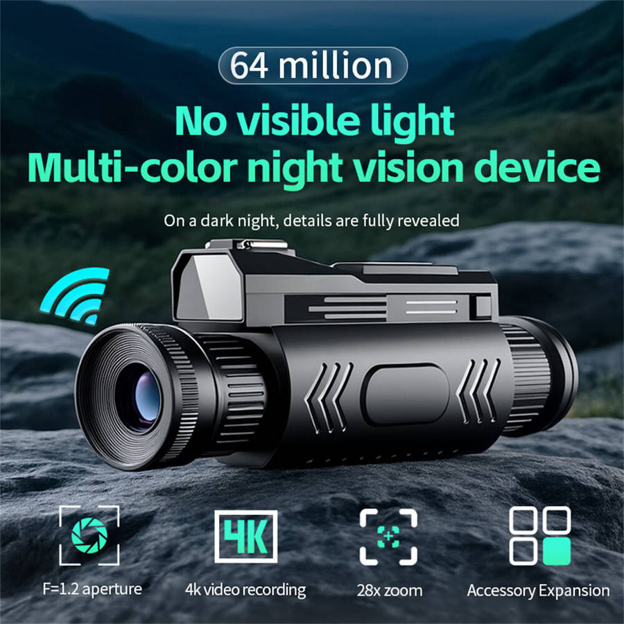 Night vision binoculars only - IPRee D12 4K Colorful Infrared Night Vision Device 64 Million Day And