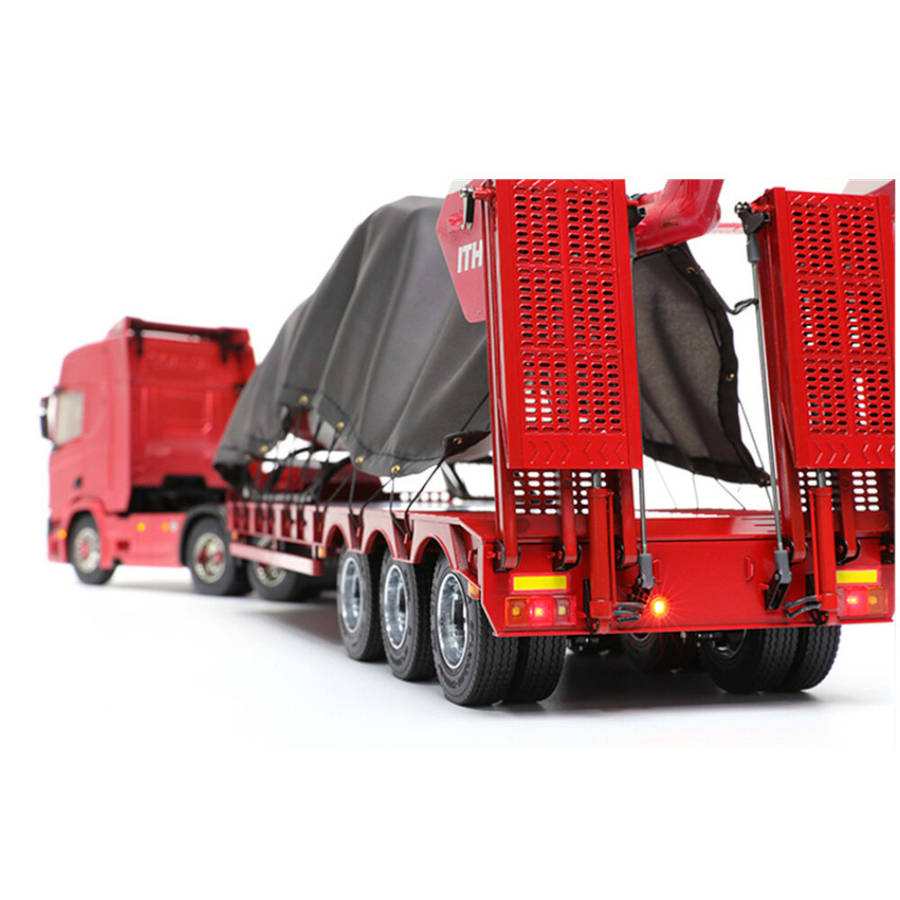 Orlandoo Hunter OH32N02 DIY KIT 1/32 RC Car Flatbed Semi Ramp Trailers Unassembled White Color Mini