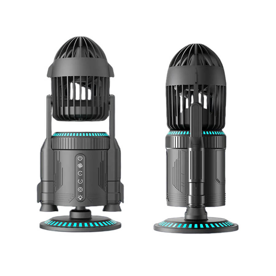 Black - NIKOLATOY Creative Rocket Desktop Fan Ornaments Decorations Collection Science Discovery Toy