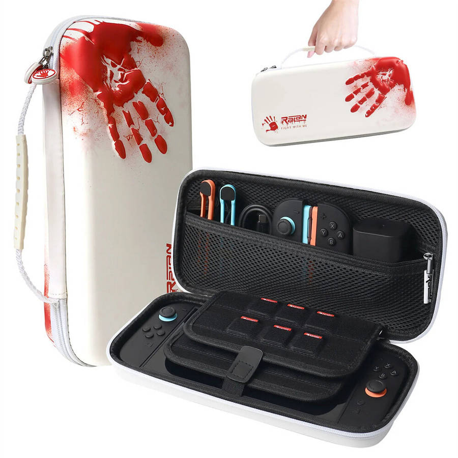 Black - Ralan Switch 2 Console Carrying Case Waterproof Hard Shell Shockproof Large Storage Bag for