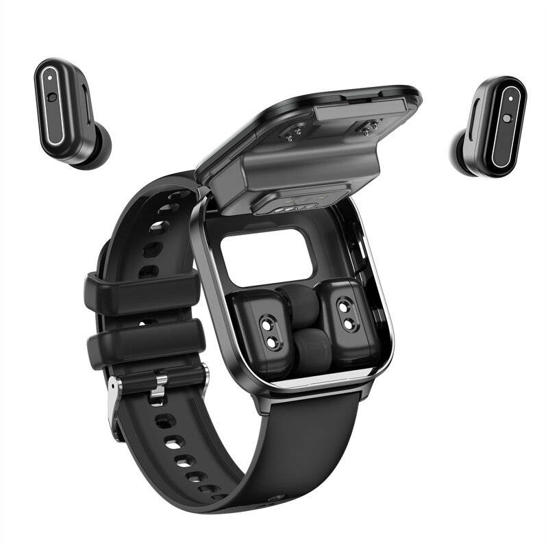 Gold - X9 1.85inch HD Screen TWS bluetooth Earphone Call Hall Switch Control Heart Rate Blood Oxygen