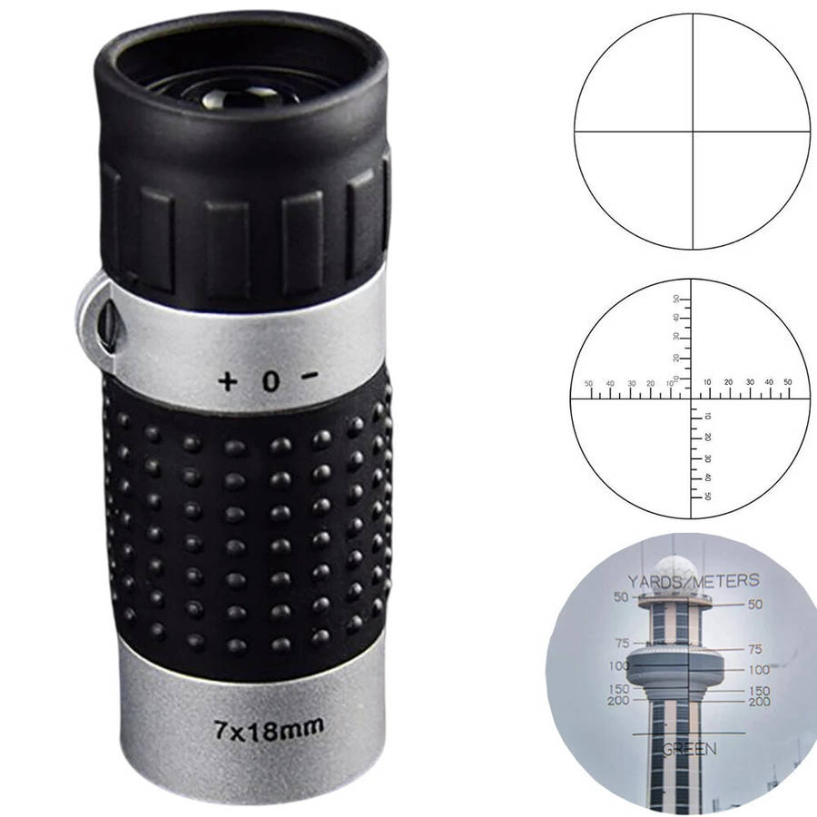 Black - IPRee Rangefinder Telescope 7x18 Golf Monocular Distance Meter Range Finder Pocket Scope Opt