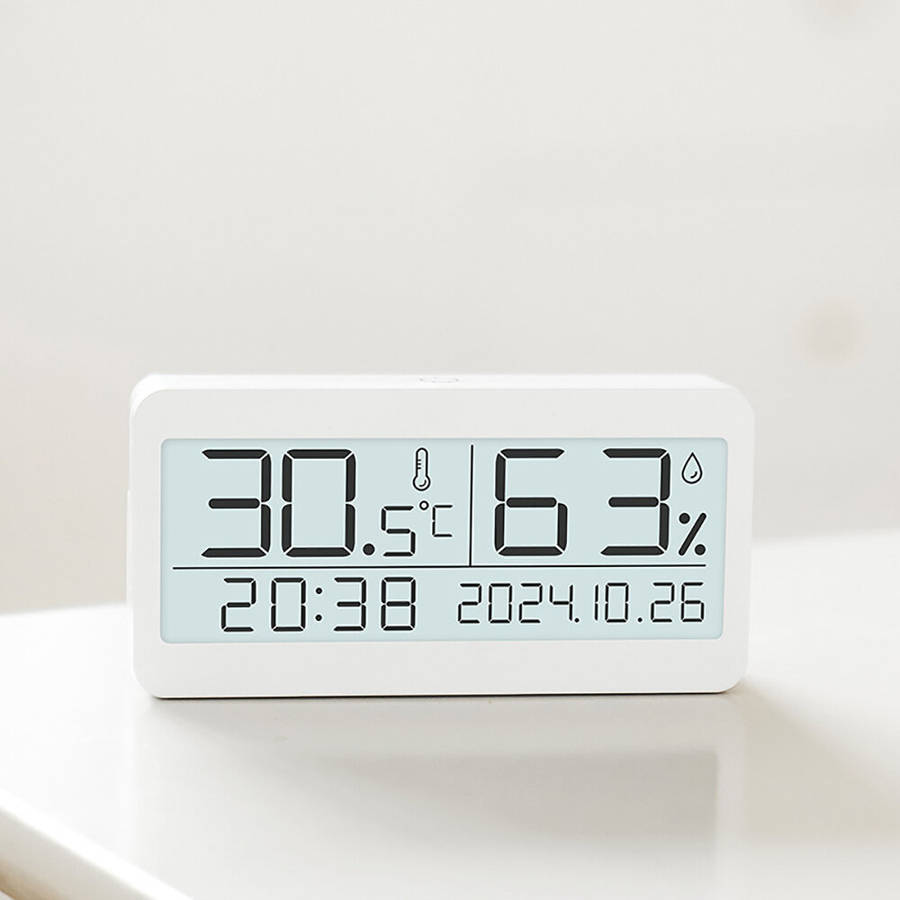 #B - Magnetic Suction LED Simple Clock Back Light Desktop Clock Temperature And Humidity Alarm Clock