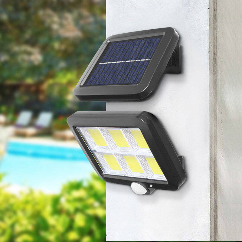 S - 108 COB Solar Light Outdoors LED Solar Powered Waterproof Street Security Lamp for Garden Garage