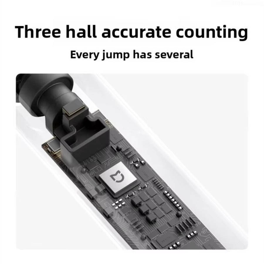 White - XIAOMI Mijia Smart Skipping Rope 2 LED Data Logging Adjustable Length Non-slip Silicone Stri