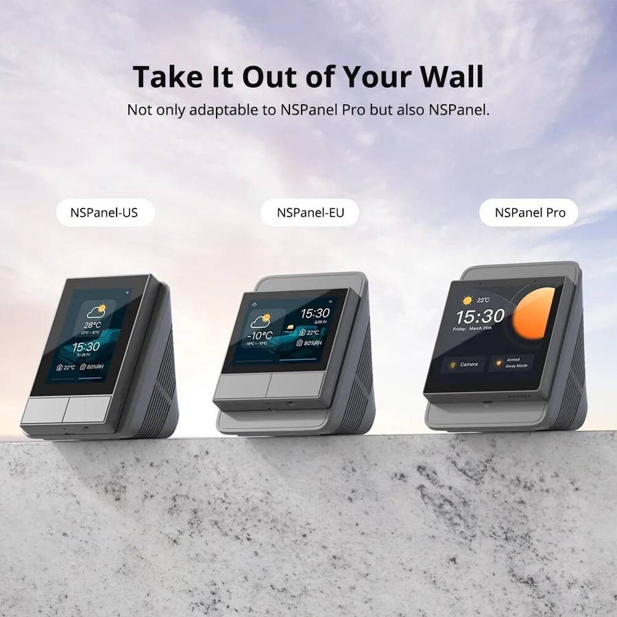 Black - SONOFF Enclosure Stand StandB/StandW Base Compatible with NSPanel & NSPanel Pro