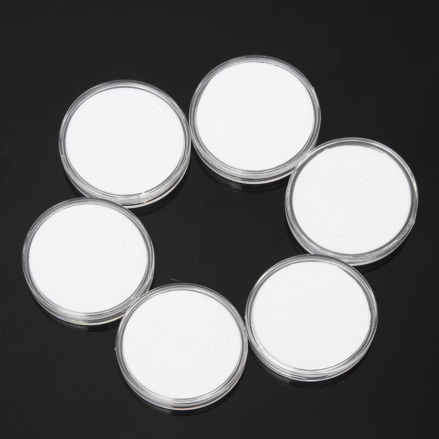 20Pcs Plastic Round Coin Holder Portable Storage Case Boxes Container 5 Size Pad