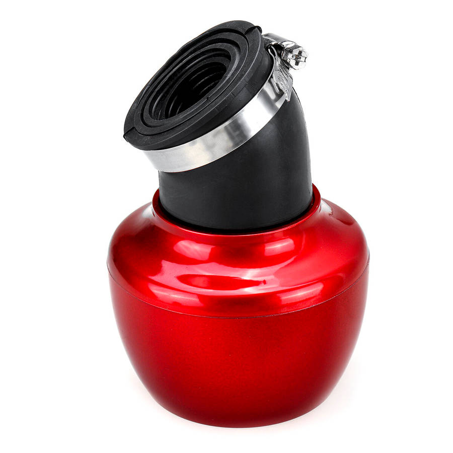 Red - 28-48mm 45 Angled Neck Motorcycle Air Intake Filter Universal