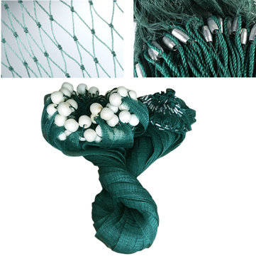 2x10M/3x20M Fishing Drag Net Handmade Beach Seine Monofilament Fish Cast Mesh Sinker G... (SIZE: #2)