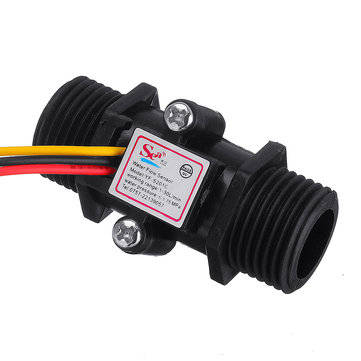 5pcs YF-S201C Black Flow Meter Water Flow Sensor Switch Precision Flowmeter Turbine Flowmeter G1/2 D