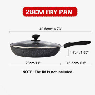 Marble Frypan Frying Pan Non Stick Pot Maifan Stone Gas Electric Induction Hob (SIZE: 28CM)