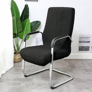 Stretch Swivel Computer Chair Cover Removable Office Meeting Room Seat C... (SIZE: L | COLOR: BLACK)