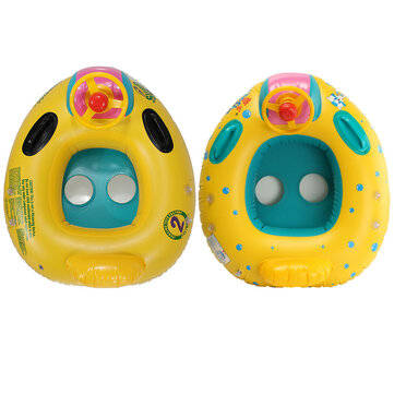 Adjustable Sunshade Baby Swim Inflatable Float Seat Boat Swimming Ring