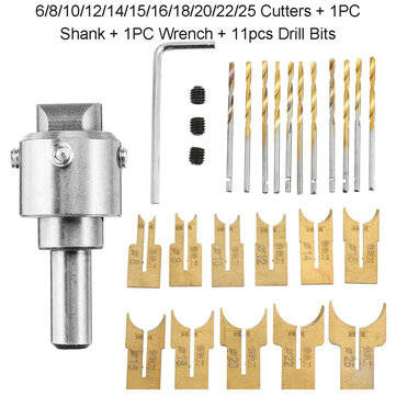 13/16/24Pcs Wooden Bead Maker Beads Drill Bit Milling Cutter Set Woodworking Tool Kit (SIZE: 24)