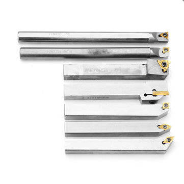Drillpro Upgrade 21pcs 12mm Turning Tool Holder Lathe Boring Bar+Carbide Insert+Wrench Set