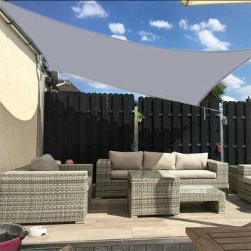 Sun Shade Sail Garden Patio Sunscreen Awning Canopy Screen 98% UV Block Greenbay (COLOR: GRAYSTYLE)