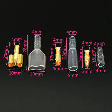 140 Pieces 3.9 mm Male Female Double Motorcycle Car Bullet Connector Terminals