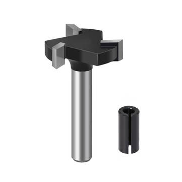 Drillpro CNC Spoilboard Surfacing Router Bits 1/4 inch Shank 1 inch Cutting Diameter Slab Flattening