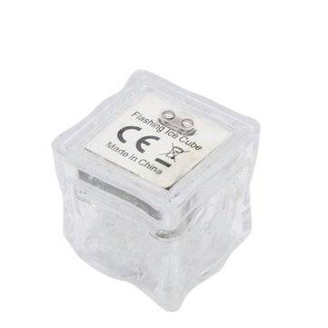 Battery Powered LED Ice Cube Colorful Flashing Light Liquid Sensor Submersible Decor for Bar Wedding