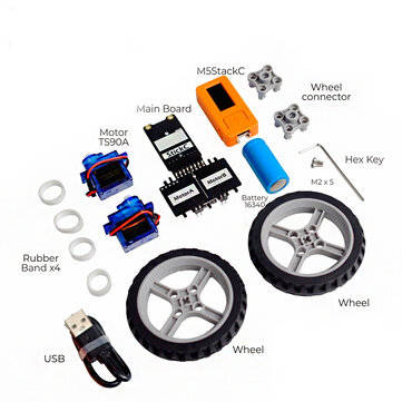M5Stack BalaC DIY Dual Wheel Balancing Car Based on ESP32 + STM32 On Board Two Motor-Driven ICs