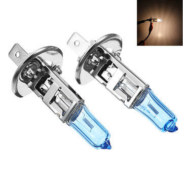 2Pcs Car Halogen Headlights HOD Fog Bulbs Lamps H1 H4 H7 H11 12V 100W 7200LM 6000K (TYPE: H1)