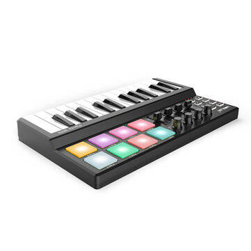 WORLDE Panda Mini Portable 25-Key USB Keyboard Drum Pad and MIDI Controller
