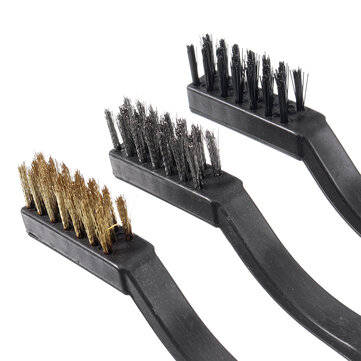 Heated Bed Nozzle Cleaning Brush Set + Curved Nose Tweezers + 0.4mm Nozzle Cleaning Needle*5pcs +  0