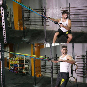 11Pcs/Set 150lbs Latex Resistance Bands Home Gym Training Exercise Pull Rope Expander Fitness Equipm