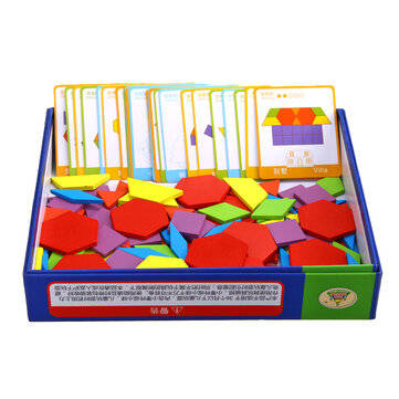 154Pcs Wooden Jigsaw Puzzle Building Blocks Children DIY Early Education Learning Toy