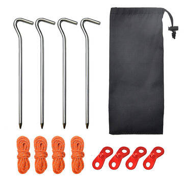 Outdoor Camping Tent Windproof Rope Canopy Nail Fixed Pull Rope Night Reflective (TYPE: C)