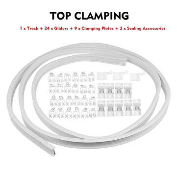 3m Flexible Ceiling Curtain Track Bendable Window Rod Rail Straight Curve Shower (type: 1)