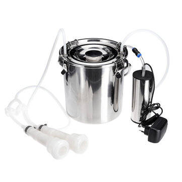 5L Electric Milking Machine Stainless Steel Cow Goat Sheep Bucket Suction Milker Vacuum... (TYPE: 1)