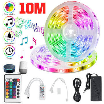32.8ft RGB LED Strip Lights, Smart Home Alexa Wifi Wireless Controlled Light Strip... (PLUG: EUPLUG)