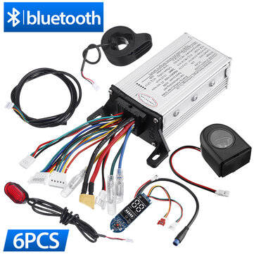 Upgrade 6PCS 42V 350W Motor Controller With bluetooth DC Motor Regulator Speed Co... (COLOR.: BLACK)