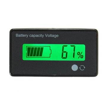 Geekcreit 12V/24V/36V/48V 8-70V LCD Acid Lead Lithium Battery Capacity Indicator Digital Voltmeter