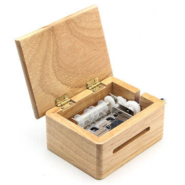 DIY Hand-Cranked Music Box 15 Tone Wooden Box With Hole Puncher And Paper Tapes Birthday Gift Presen