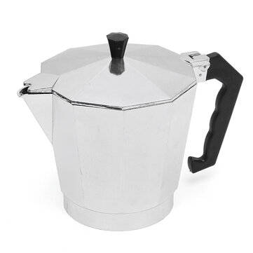 12Cups 600ML Silver Aluminum Moka Pot Octagonal Espresso Coffee Cup Grinder Stove Percolator