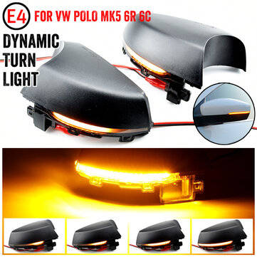 For Volkswagen VW MK5 6R 6C 2009 - 2016 2017 LED Dynamic Turn Signal Light Flasher Flowing Water Bli