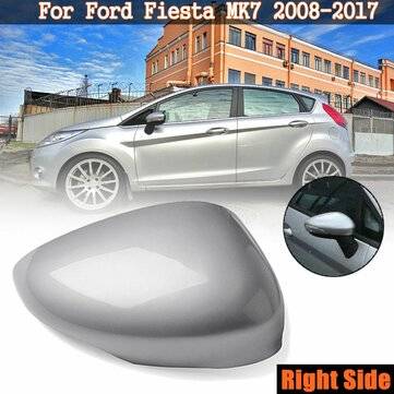 Left/Right Side Door Wing Rearview Mirror Cover Cap Silver For Ford Fiesta MK7 ... (TYPE: )