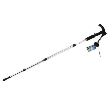 Outdoor Adjustable Trekking Pole 4 Sections Walking Stick Crutch Camping Climbing Alpenstock Cane