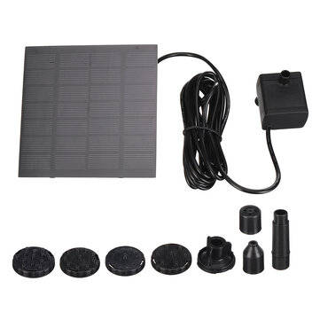 200L/H  Solar Panel Powered Water Pump Yard Garden Pool Pond Aquarium Fountain Decor W/ 6 Heads