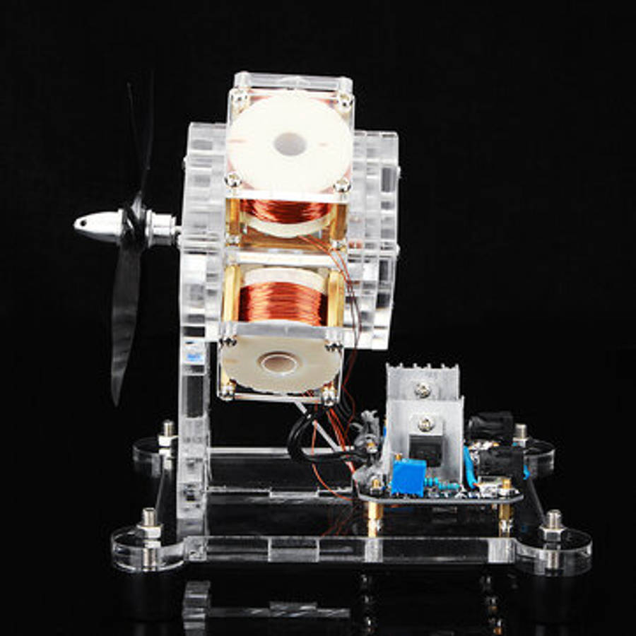 Four Coil Brushless Motor Fan Blade High-speed Turbine Hall Electric Machine Model