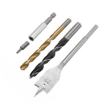 31Pcs Titanium Coated Hole Saw Cutting Set 1/4 Inch Hex Shank Magnetic Connecting Rod Screwdriver Bi