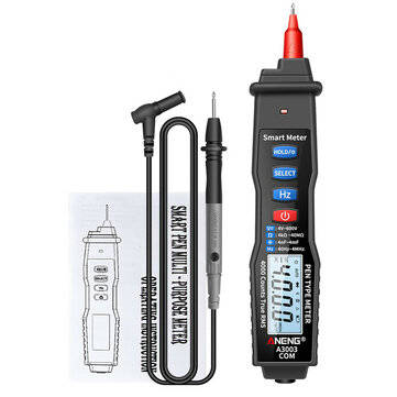 ANENG A3003 Digital Pen Multimeter Professional 4000 Counts Smart Meter with NCV A... (COLOR: BLACK)