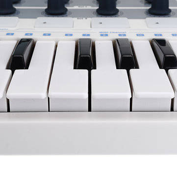 Worlde Professional 25-Key MIDI Keyboard Controller USB MIDI Drum Pad and Ultra-Portable Mini MIDI C