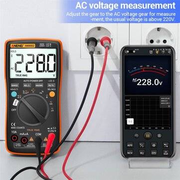 ANENG AN9002 Digital bluetooth True RMS Multimeter 6000 Counts Professional Auto Multimetro AC/DC Cu