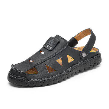 Men Microfiber Breathable Two-ways Closed Toe Non Slip Outdoor Casual ... (size: 8.5 | Color: Black)