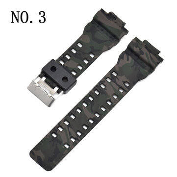 Bakeey H Type Camouflage Watch Band for Casio GA-110/100/120/GD-120/110 (NO.: NO.3)