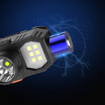 XANES XPE+COB Bike Headlamp 3 Modes Adjustable USB Rechargeable LED Work Light Waterproof Cycling